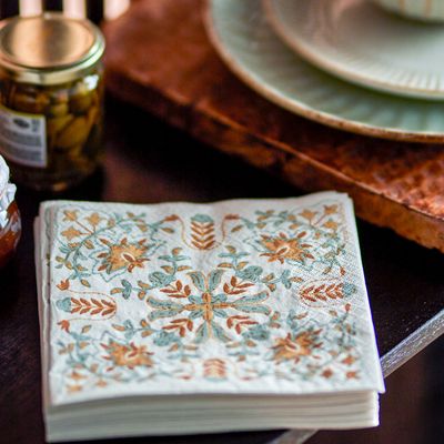 Serviettes - Alvira Serviette, Verte, FSC® Mix, Papier Pack of 20 - CREATIVE COLLECTION