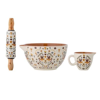 Couverts & ustensiles de cuisine - Bryn Kit de Pâtisserie, Marron, Grès Set of 3 - BLOOMINGVILLE MINI