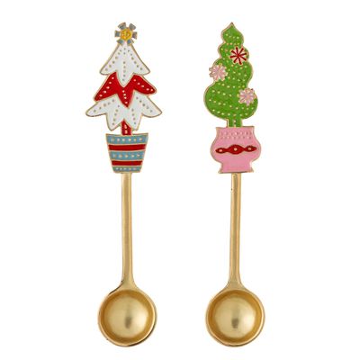 Kitchen utensils - Freydis Spoon, Red, Zinc Alloy Set of 2 - BLOOMINGVILLE MULTIBRAND HOUSE