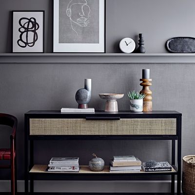 Bougeoirs et photophores  - Emie Bougeoir, Noir, Grès  - BLOOMINGVILLE MULTIBRAND HOUSE