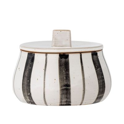 Food storage - Marita Jar w/Lid, Black, Stoneware - BLOOMINGVILLE MULTIBRAND HOUSE