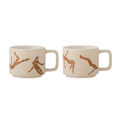 Tasses et mugs - Harlow Mug, Marron, Grès Set of 2 - BLOOMINGVILLE MULTIBRAND HOUSE