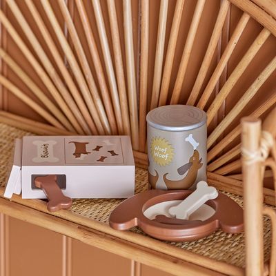 Toys - Charlie Play Set, Food, Brown, FSC®100%, MDF Set of 7 - BLOOMINGVILLE MINI