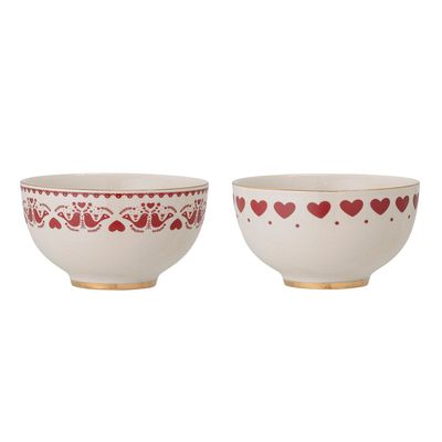 Bols - Jolly Bol, Rouge, Grès Set of 2 - BLOOMINGVILLE MULTIBRAND HOUSE