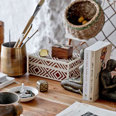 Boîtes de rangement  - Cemile Boîte avec couvercle, Marron, Mango  - BLOOMINGVILLE MULTIBRAND HOUSE