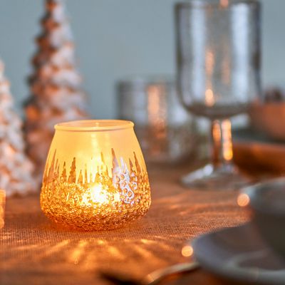 Bougeoirs et photophores  - Fenjah Photophore, Or, Verre recyclé  - BLOOMINGVILLE MULTIBRAND HOUSE