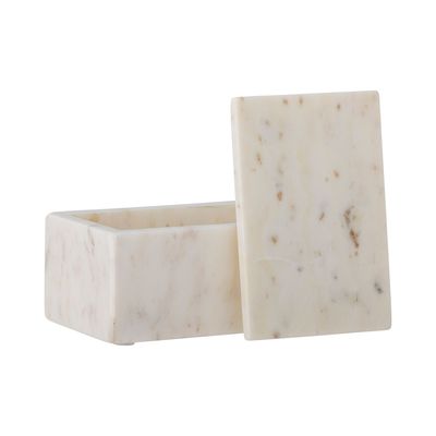 Storage boxes - Hasel Box w/Lid, White, Marble  - BLOOMINGVILLE MULTIBRAND HOUSE