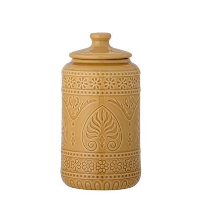 Food storage - Rani Jar w/Lid, Yellow, Stoneware  - BLOOMINGVILLE MULTIBRAND HOUSE