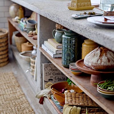 Boîtes de conservation - Rani Cruche avec couvercle , Jaune, Grès  - BLOOMINGVILLE MULTIBRAND HOUSE