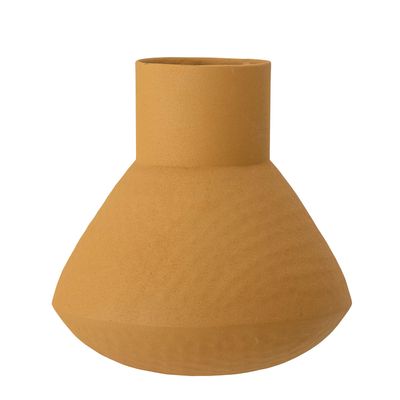 Vases - Isira Vase, Yellow, Metal  - BLOOMINGVILLE MULTIBRAND HOUSE