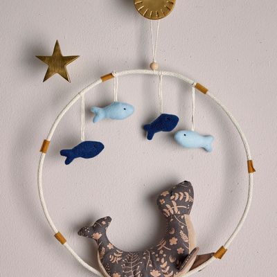 Decorative objects - Lulo Mobile, Brown, Cotton  - BLOOMINGVILLE MINI