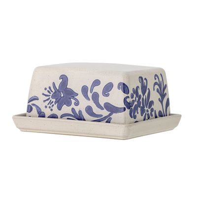Kitchen utensils - Petunia Butter Box, Blue, Stoneware  - CREATIVE COLLECTION
