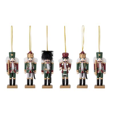 Christmas garlands and baubles - Nikita Ornament, Green, Wood Set of 6 - BLOOMINGVILLE MULTIBRAND HOUSE