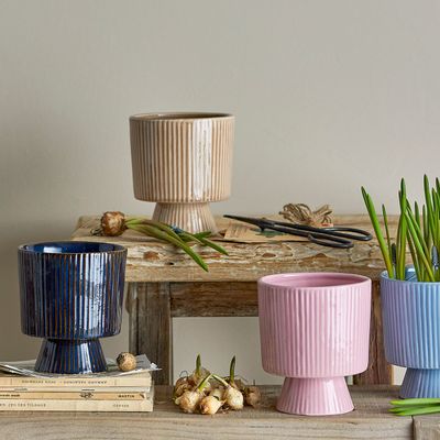 Flower pots - Ayleen Flowerpot, Blue, Stoneware  - BLOOMINGVILLE