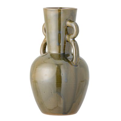 Vases - Oleander Vase, Green, Stoneware  - CREATIVE COLLECTION