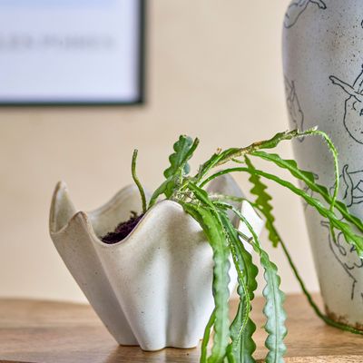 Flower pots - Rania Flowerpot, Nature, Stoneware  - BLOOMINGVILLE MULTIBRAND HOUSE