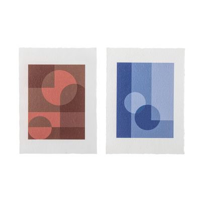 Other wall decoration - Bogi Poster, Red, Paper Set of 2 - BLOOMINGVILLE MULTIBRAND HOUSE