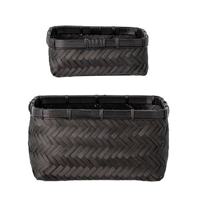 Paniers - Donia Panier, Noir, Bambou Set of 2 - BLOOMINGVILLE MULTIBRAND HOUSE