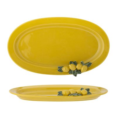 Couverts & ustensiles de cuisine - Limone Assiette de service, Jaune, Grès - CREATIVE COLLECTION