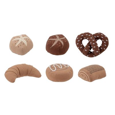 Jouets enfants - Snorre Set de jeu, aliments, Marron, Coton Set of 6 - BLOOMINGVILLE MINI