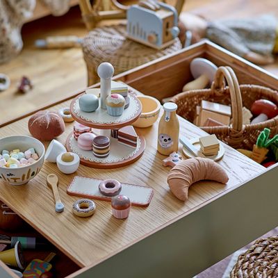 Toys - Snorre Play Set, Food, Brown, Cotton Set of 6 - BLOOMINGVILLE MINI