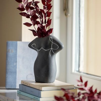 Vases - Lulu Deco Vase, Black, Terracotta  - BLOOMINGVILLE MULTIBRAND HOUSE