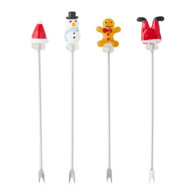 Accessoires pour le vin - Feliz Fourchette Cocktail, Rouge, Verre Set of 4 - BLOOMINGVILLE MULTIBRAND HOUSE