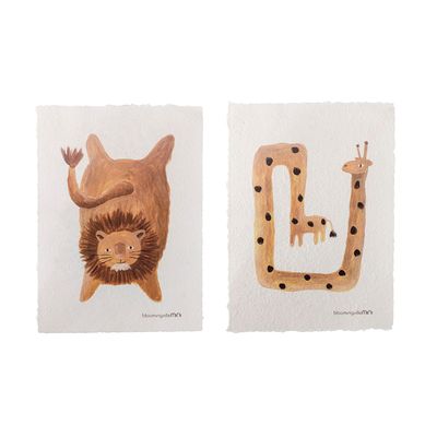 Autres décorations murales - Fritza Affiche, Orange, Papier Set of 2 - BLOOMINGVILLE MINI