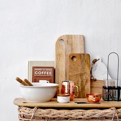 Food storage - Mael Jar w/Lid, White, Marble Set of 3 - CREATIVE COLLECTION