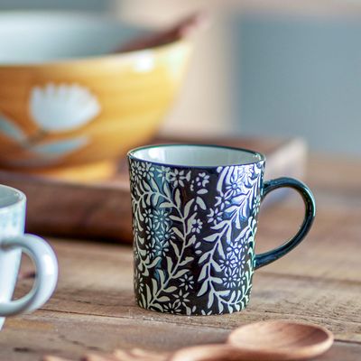 Tasses et mugs - Aswan Tasse, Noir, Grès  - CREATIVE COLLECTION