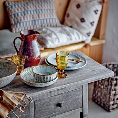 Verres - Feyza Verre à vin, Jaune, Verre  - CREATIVE COLLECTION