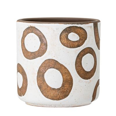 Flower pots - Avo Deco Flowerpot, White, Terracotta - BLOOMINGVILLE MULTIBRAND HOUSE