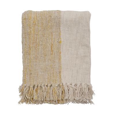 Throw blankets - Giuliana Throw, Nature, Cotton - CREATIVE COLLECTION