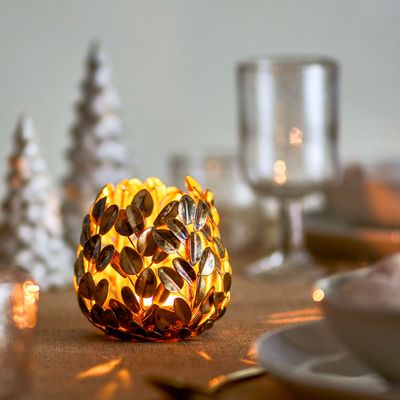 Bougeoirs et photophores  - Cherina Photophore, Brass, Métal  - BLOOMINGVILLE MULTIBRAND HOUSE