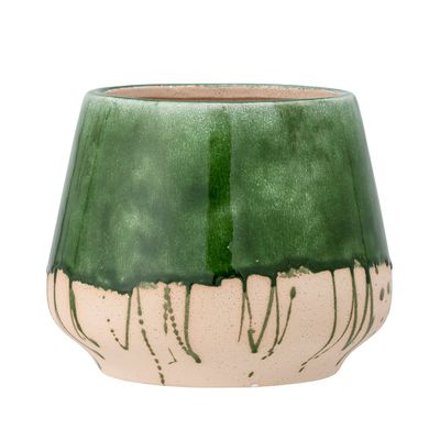 Flower pots - Moez Flowerpot, Green, Stoneware - BLOOMINGVILLE MULTIBRAND HOUSE