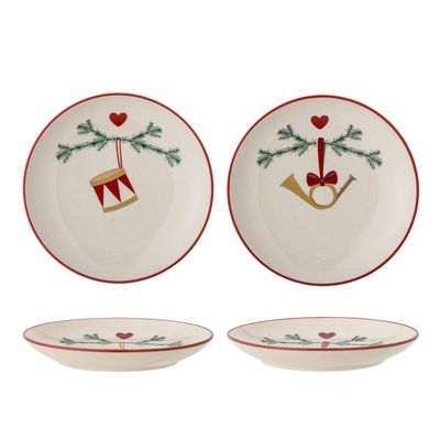 Everyday plates - Yule Plate, Nature, Stoneware Set of 2 - BLOOMINGVILLE MULTIBRAND HOUSE