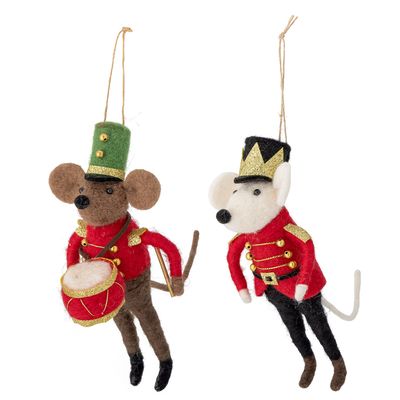 Guirlandes et boules de Noël - Peo Bibelot, Rouge, Laine Set of 2 - BLOOMINGVILLE MULTIBRAND HOUSE