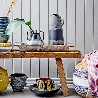 Vases - Selim Vase, Black, Stoneware  - CREATIVE COLLECTION