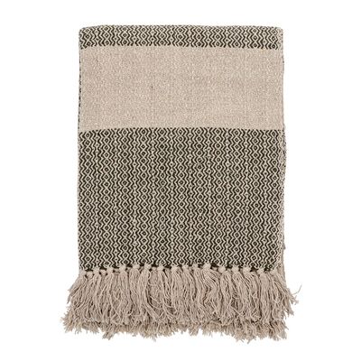 Throw blankets - Fidan Throw, Green, Recycled Cotton  - BLOOMINGVILLE MULTIBRAND HOUSE