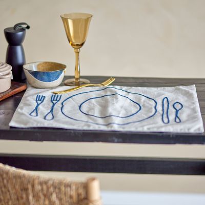 Placemats - Fonni Placemat, Nature, Cotton  - BLOOMINGVILLE MULTIBRAND HOUSE