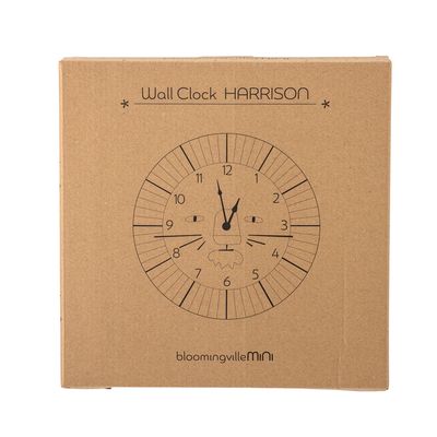 Clocks - Harrison Wall Clock, Brown, MDF  - BLOOMINGVILLE MINI