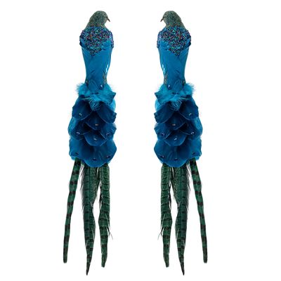 Decorative objects - Payton Deco Bird, Blue, Feather Pack of 2 - BLOOMINGVILLE MULTIBRAND HOUSE