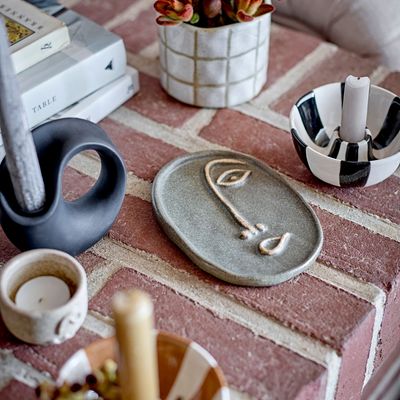 Candlesticks and candle holders - Eja Candle Holder, Brown, Stoneware  - BLOOMINGVILLE MULTIBRAND HOUSE