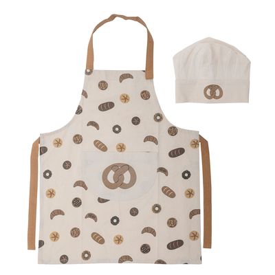 Kitchen utensils - Snorre Apron, Brown, Cotton Set of 2 - BLOOMINGVILLE MINI
