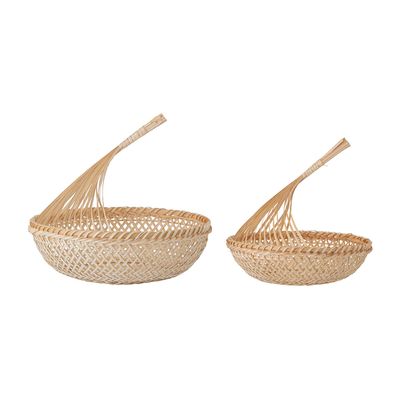 Shopping baskets - Nicca Basket, Nature, Bamboo Set of 2 - BLOOMINGVILLE