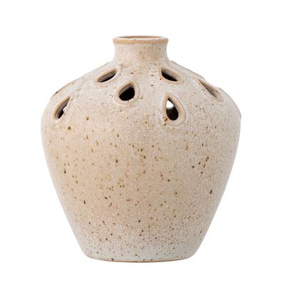 Vases - Minel Vase, Nature, Stoneware - BLOOMINGVILLE MULTIBRAND HOUSE