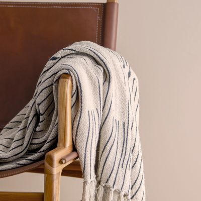 Plaids - Celly Plaid, Nature, Coton recyclé  - BLOOMINGVILLE MULTIBRAND HOUSE