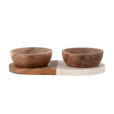 Couverts & ustensiles de cuisine - Izak Pots de sel et de poivre, Marron, Acacia Set - CREATIVE COLLECTION