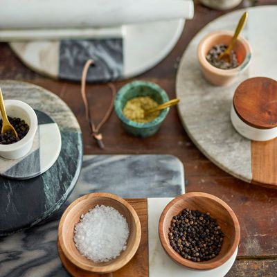 Kitchen utensils - Izak Salt & Pepper Jar, Brown, Acacia Set - CREATIVE COLLECTION