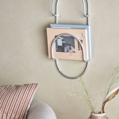 Storage boxes - Carlton Magazine Holder, Silver, Metal  - BLOOMINGVILLE MULTIBRAND HOUSE